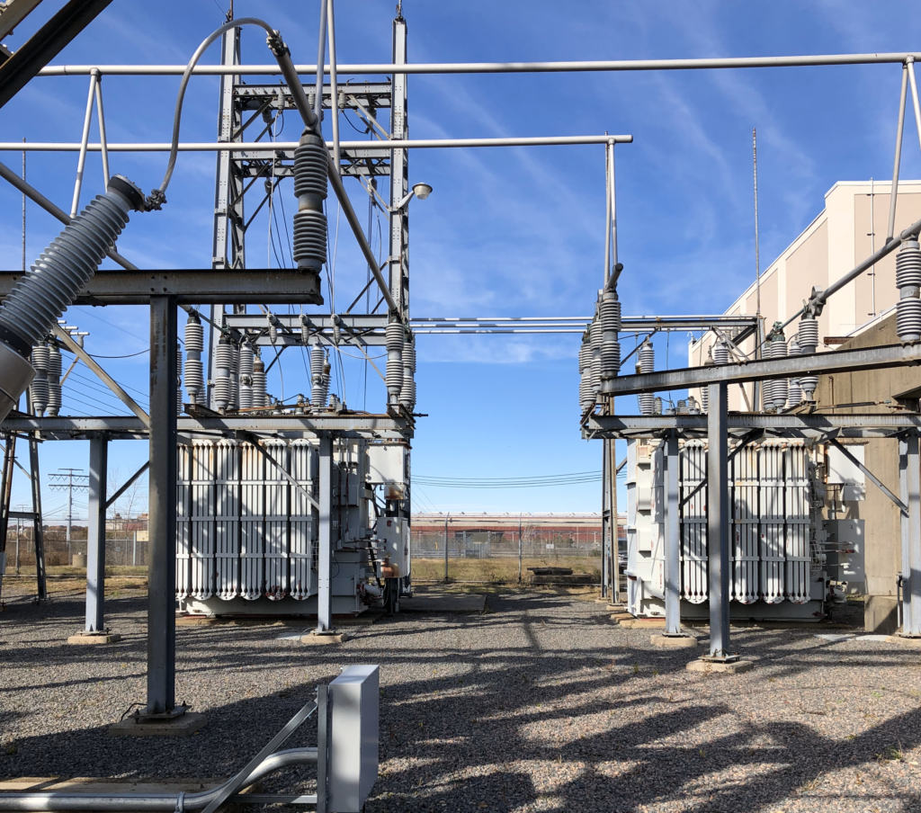 field photo of 115kv substation