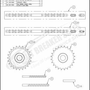 Federal Pacific FPE TC525/FPE TC15, TC25, and TC546 Kit - Chain & Sprocket Kit TC15, TC25, TC546, and TC525