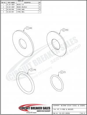 McGraw Edison 550B Series Kit - McGraw Edison 550B O-Ring and Washer Kit