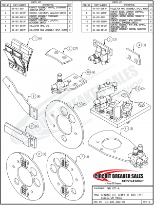 Westinghouse UTT-A Series/UTT-B Series Collector Ring, End