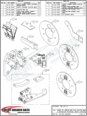 Westinghouse UTT-B Series L.H./R.H. Stationary Reversing Switch Contact - Reinhausen RMT-1