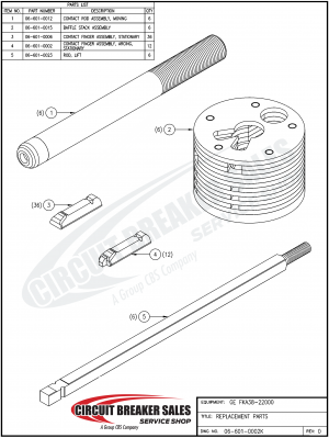 General Electric FKA38-22000 Lift Rod, Hard Wood - 06-601-0023